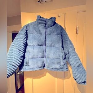 Blue Love Poem corduroy shortie jacket